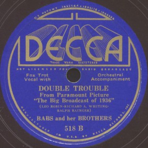 Decca Label-Double Trouble-1935