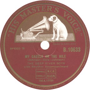 His Master's Voice Label-Deep River Boys-My Castle On The Nile-1955