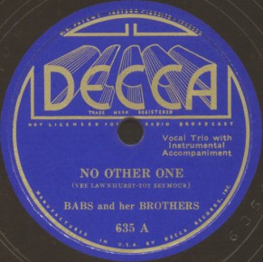 Decca Label-No Other One-1936