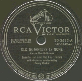 RCA Victor Label-Old Bojangles Is Gone-Juanita Hall And The Four Tunes-1950