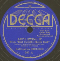 Decca Label-Let's Swing It-1935