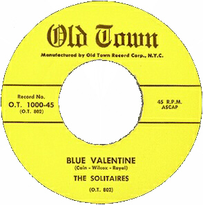 Old Town Label-Blue Valentine-Solitaires-1954