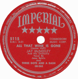 Imperial Label-All That Wine Is Gone-1951