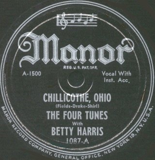 Manor Label-Chillicothe, Ohio-The Four Tunes With Betty Harris-1947