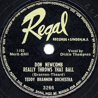 Regal Label-Don Newcomb Really Throws That Ball-1950