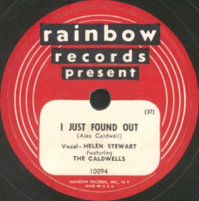Rainbow Label-I Just Found Out-The Caldwells-1949