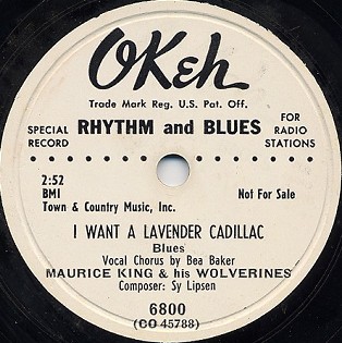 Okeh Label-I Want A Lavender Cadillac-1951