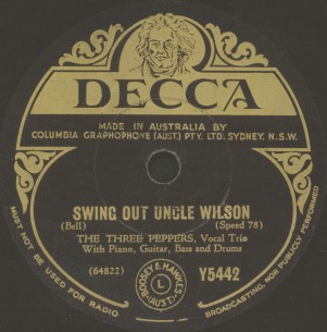 Australian Decca Label-The Three Peppers-1939