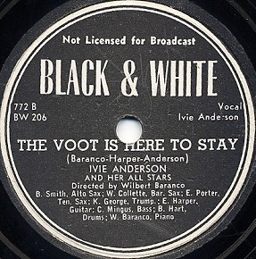 Black & White Label-The Voot Is Here To Stay-1946