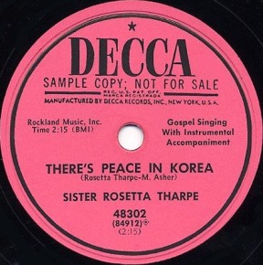 Decca Label-There's Peace In Korea-1953