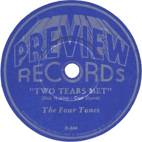 Preview Label-Two Tears Met-The Four Tones-1945
