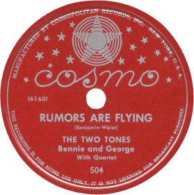 Cosmo Label-Rumors Are Flying-The Two Tones-1946